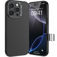 BENKS Kevlar Armor PRO Carbon Fiber 600D D065 case for MagSafe for iPhone 16 Pro
