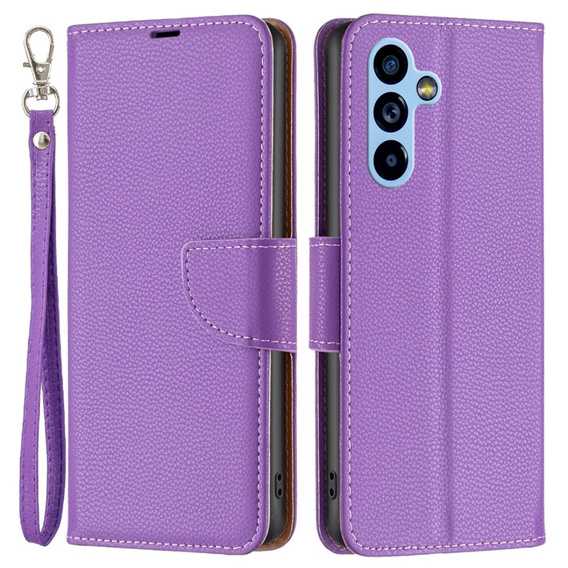 Flip case for Samsung Galaxy A54 5G, Wallet Litchi Magnet, purple