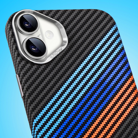 MagSafe's iPhone 16 Plus Case, Carbon Fiber, dark blue