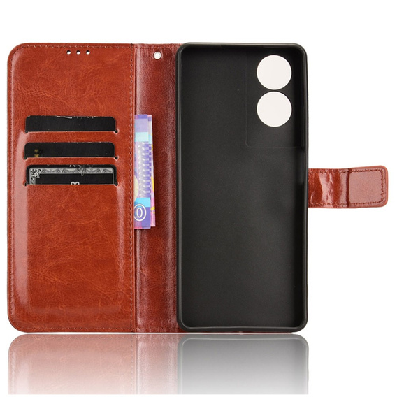 Flip case for TCL 40 NxtPaper, Crazy Horse Wallet, brown