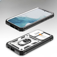 Case for Samsung Galaxy S23, CamShield Slide, CamShield Slide, white / black