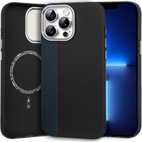 MagSafe's iPhone 13 Pro Max Case, Carbon Fiber, black / blue