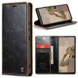CASEME flip case for Samsung Galaxy A53 5G, Waxy Textublack / brown, black / brown