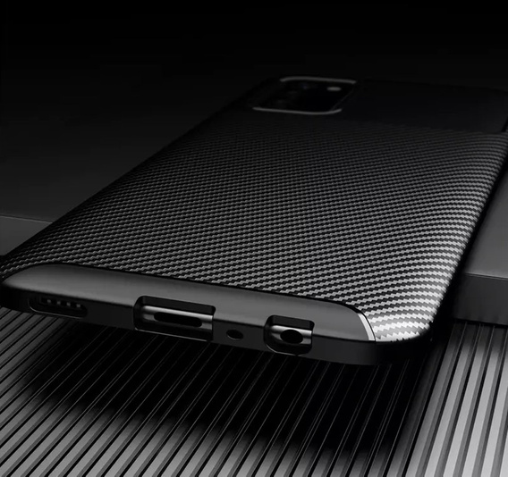 Case for Samsung Galaxy A03s, Carbon Gel, black