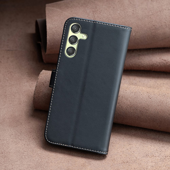 Flip case for Samsung Galaxy A25 5G, BINFEN Wallet, black + 9H glass