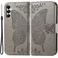 Flip case for Samsung Galaxy A05s, Butterfly, grey