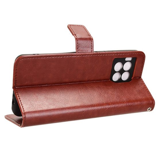 Flip case for T Phone 2 Pro 5G, Crazy Horse Wallet, brown