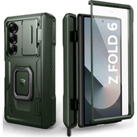Armored case for Samsung Galaxy Z Fold 6 5G, Dexnor Full Body S-Pen Slot, green