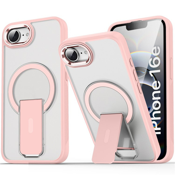 Case for Iphone 16E, Kickstand Matt Case, for MagSafe, pink