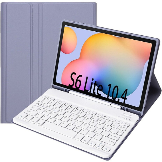 Case + keyboard Samsung Galaxy Tab S6 Lite P610/P615 / S6 Lite 2022 10.4, Pen Slot, purple