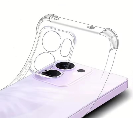 Case for Oppo Reno 14F, reinforced, with camera protection, transparent