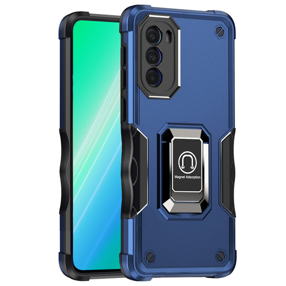 Case for Motorola Moto G22, Dual-Layer Armor, blue