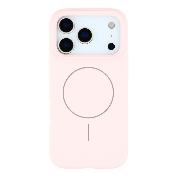 Silicone case for iPhone 17 Pro Max, for MagSafe, anti-shock, pink
