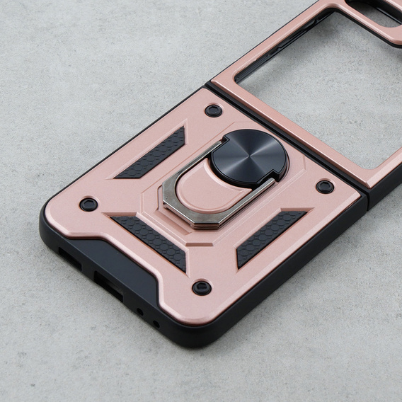 Armor Case for Samsung Galaxy Z Flip5 5G, Nox Case Ring, pink rose gold