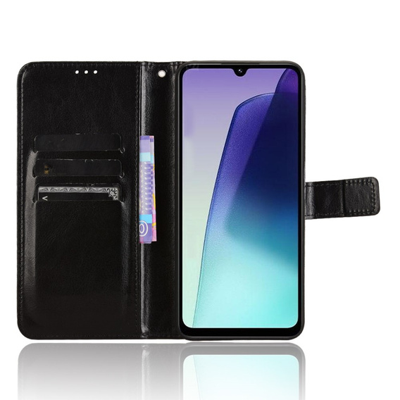 Flip case for Xiaomi Redmi 14C / Xiaomi Poco C75, Crazy Horse Wallet, black