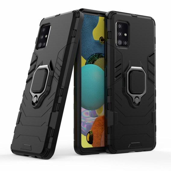 Case for Samsung Galaxy A51 5G, Kickstand Ring, black