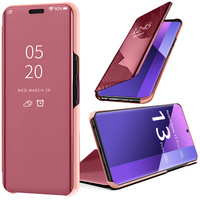 Case for Xiaomi Redmi Note 13 Pro+, Clear View, pink rose gold