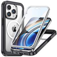 Case for iPhone 15 Pro Max, Armor Full Protect 360° to MagSafe, screen glass, black