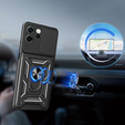 Armoured case for Oppo Reno 14F, with camera protection, with stand, black