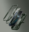 Armored case for iPhone 16 Pro, Dexnor CamProtect MagSafe, green (Two frames)