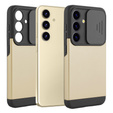 Case for Samsung Galaxy S24, ERBORD CamProtect Slide Camera, gold