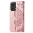 Flip case for Motorola Moto G24 / G24 Power / G04, Butterfly, pink rose gold