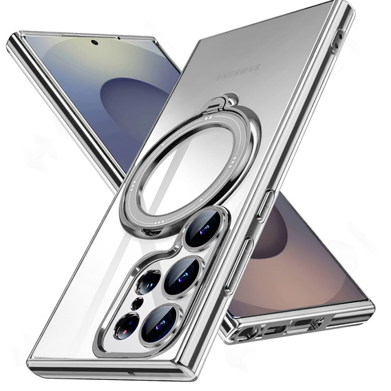 Magnetic Case for Samsung Galaxy S25 Ultra, for MagSafe, silver