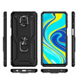 Armor Case for Xiaomi Redmi Note 9S / 9 Pro, Nox Case Ring, black
