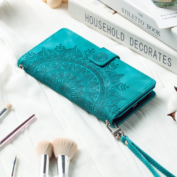 Flip case for Xiaomi Redmi Note 13 Pro 4G / Xiaomi Redmi Note 14S / Xiaomi Poco M6 Pro 4G, Mandala, green