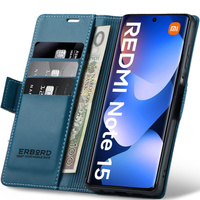 ERBORD Glossy Litchi flip case for Xiaomi Redmi Note 15 5G