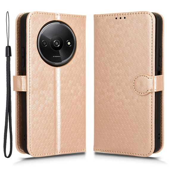 Flip case for Xiaomi Redmi A3, Wallet Rhombus, pink