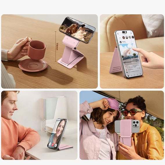 Magnetic wallet with location, NFC and cradle for iPhone 16 Pro