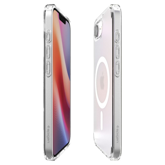 Spigen MagSafe Case for Iphone 16E, Ultra Hybrid, transparent / white + 9H Tempered Glass