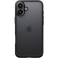 Spigen case for iPhone 16 Plus, Ultra Hybrid, black + 9H Tempered Glass
