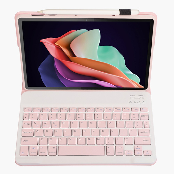 Case + keyboard Lenovo Tab P11 Gen 2, Pen Slot, pink rose gold