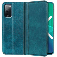 Case for Samsung Galaxy S20 FE, Wallet Litchi Leather, green