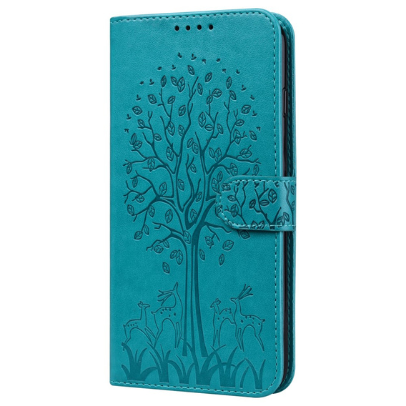 Flip case for Motorola Moto G22, tree, blue
