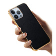 Case for iPhone 13 Pro, Cowhide Leather, black
