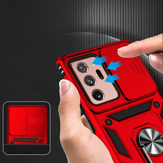 Case for Samsung Galaxy Note 20 Ultra, CamShield Slide, red