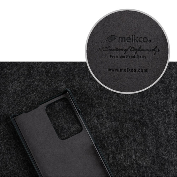 MELKCO flip case for Samsung Galaxy Note 20 Ultra, leather, flip, black