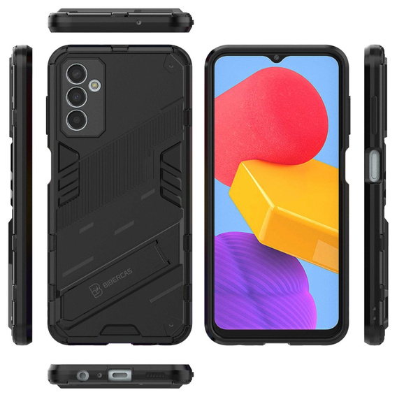 Case for Samsung Galaxy M13 4G, Military kickstand, black