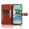 Flip case for Xiaomi Redmi A5, Crazy Horse Wallet, brown