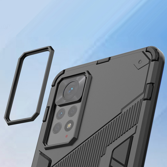 Case for Xiaomi Redmi Note 11 Pro 4G / 5G, Military kickstand, blue