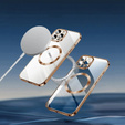 Case for iPhone 13 Pro Max, Electro MagSafe, gold + Screen Glass