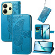 Flip case for Xiaomi Redmi Note 14 4G, Butterfly, blue