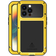 Love Mei Case for iPhone 14 Pro, armored with glass, yellow