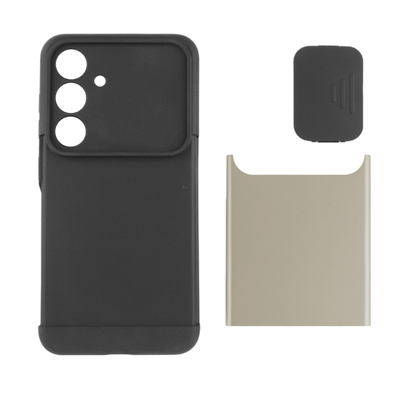 Case for Samsung Galaxy S24, ERBORD CamProtect Slide Camera, gold