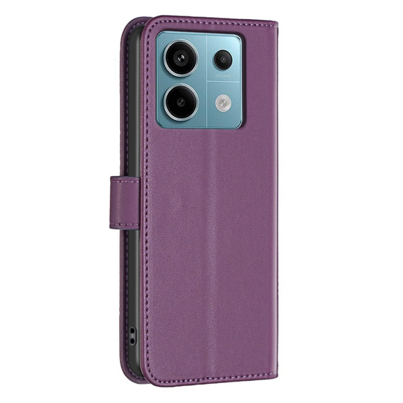 Flip case for Xiaomi Redmi Note 13 Pro 4G / Xiaomi Redmi Note 14S / Xiaomi Poco M6 Pro 4G, BINFEN Wallet, dark purple