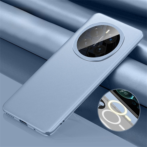 Case for Honor Magic 7 Pro 5G, Leather Hybrid MagSafe, blue