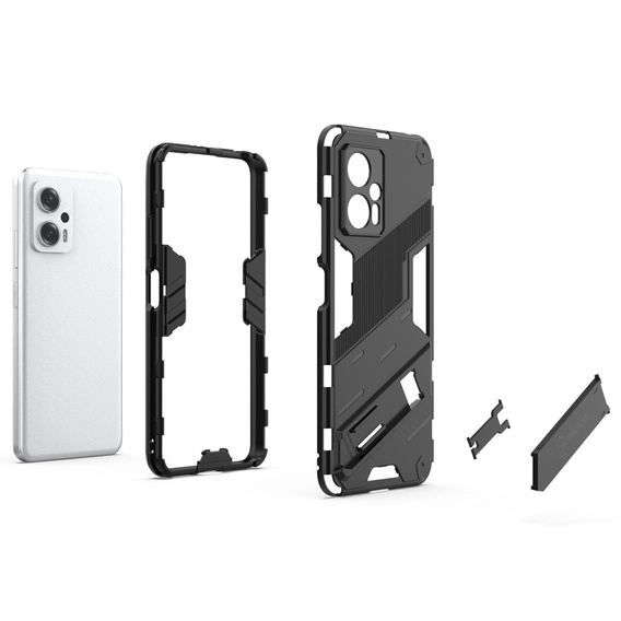 Case for Xiaomi Poco X4 GT 5G, Military kickstand, black